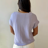 Fine Knit With Scallop Detail Top