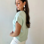 Fine Knit With Scallop Detail Top