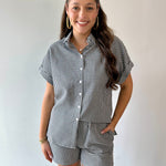 Finely Gingham Shirt & Short Set