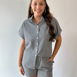 Finely Gingham Shirt & Short Set
