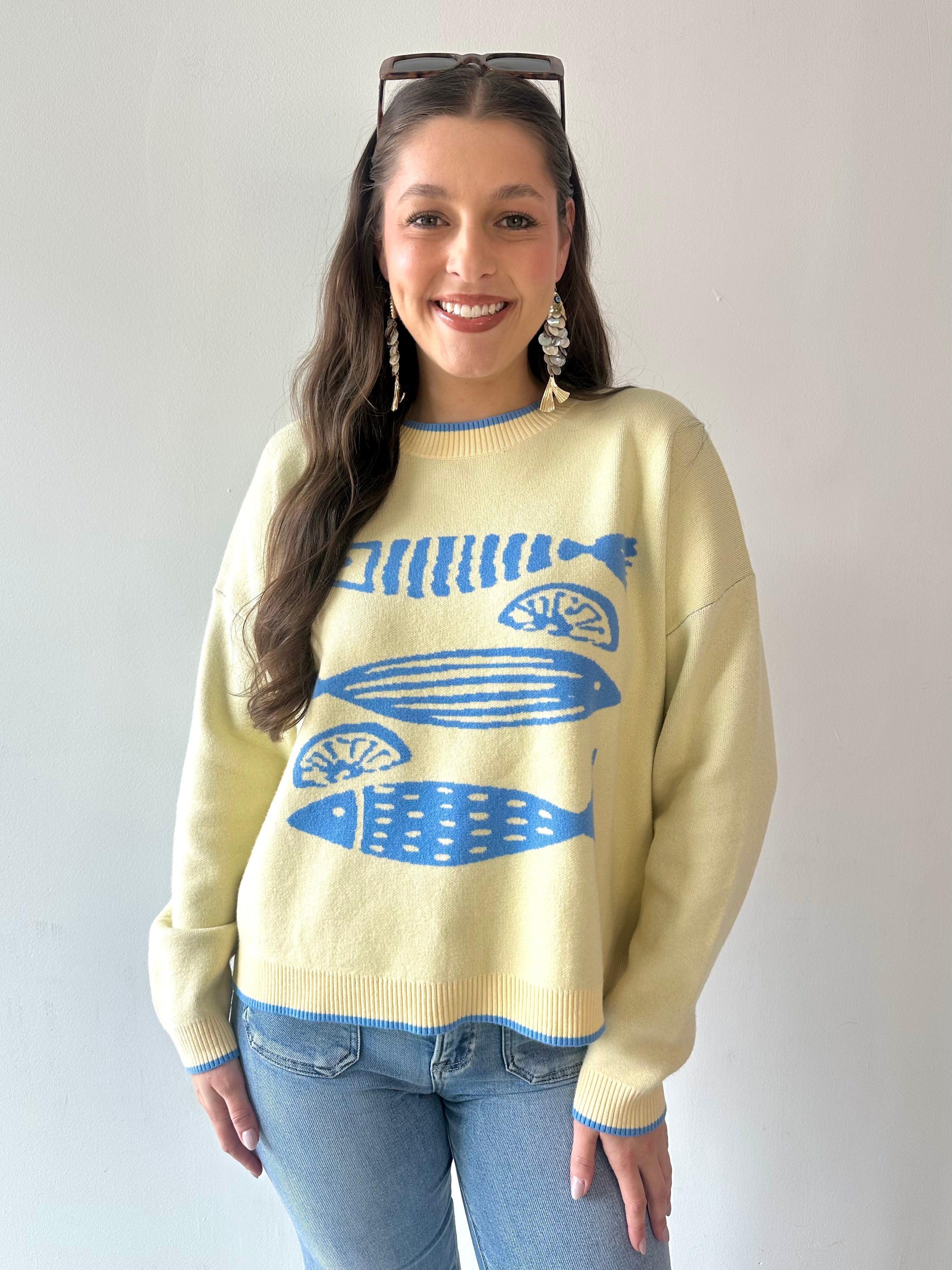 Fish & Lemon Knit Sweater