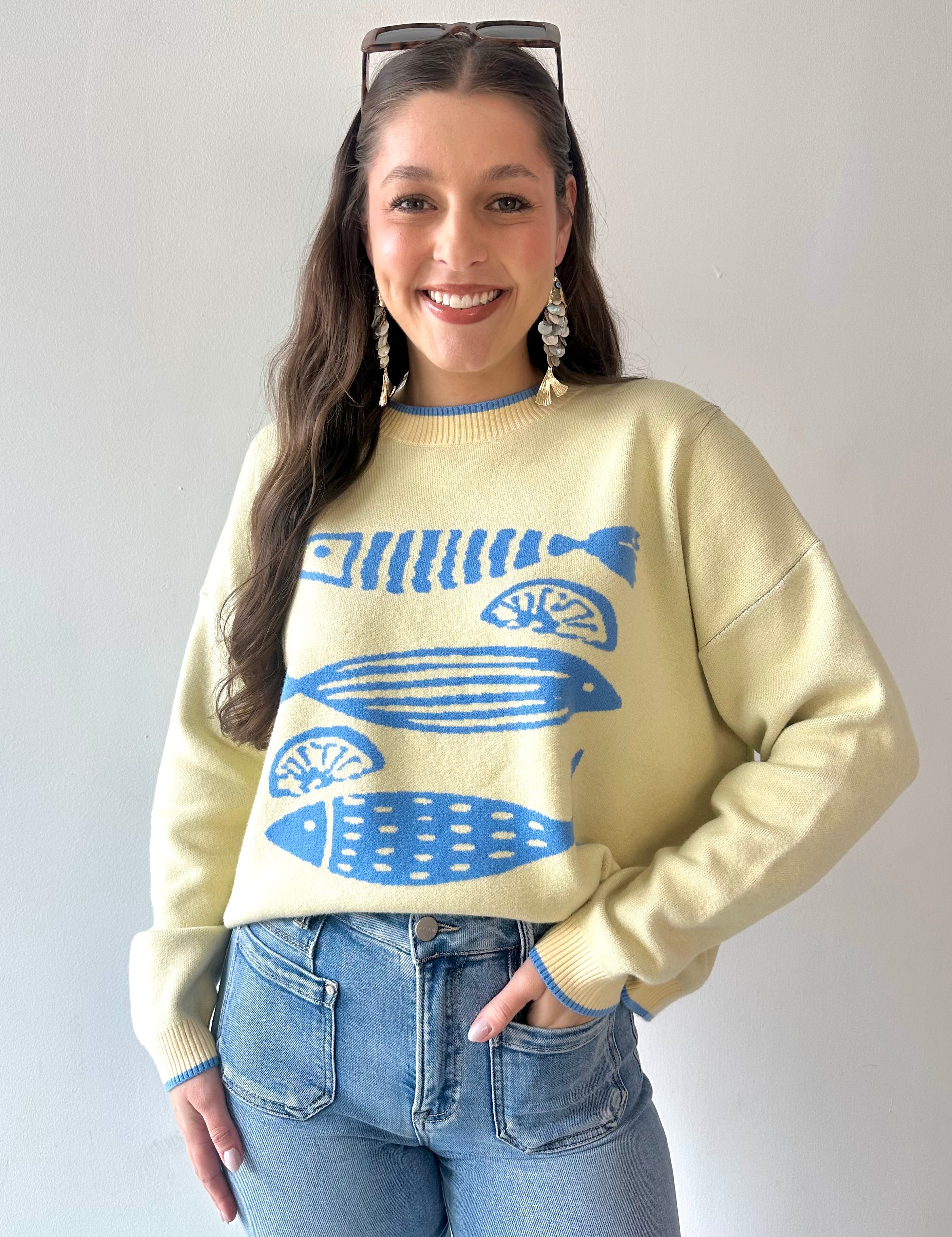 Fish & Lemon Knit Sweater