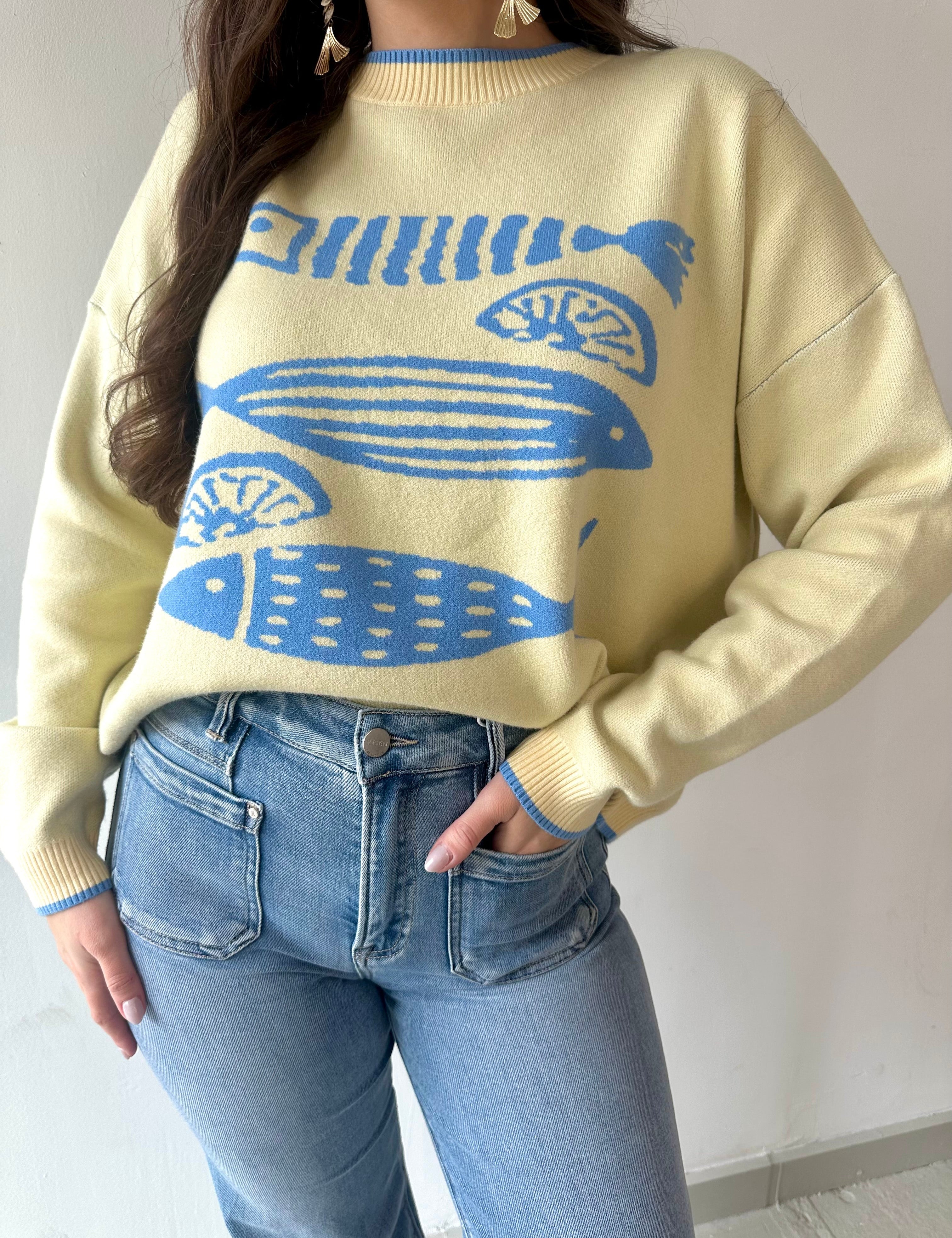 Fish & Lemon Knit Sweater