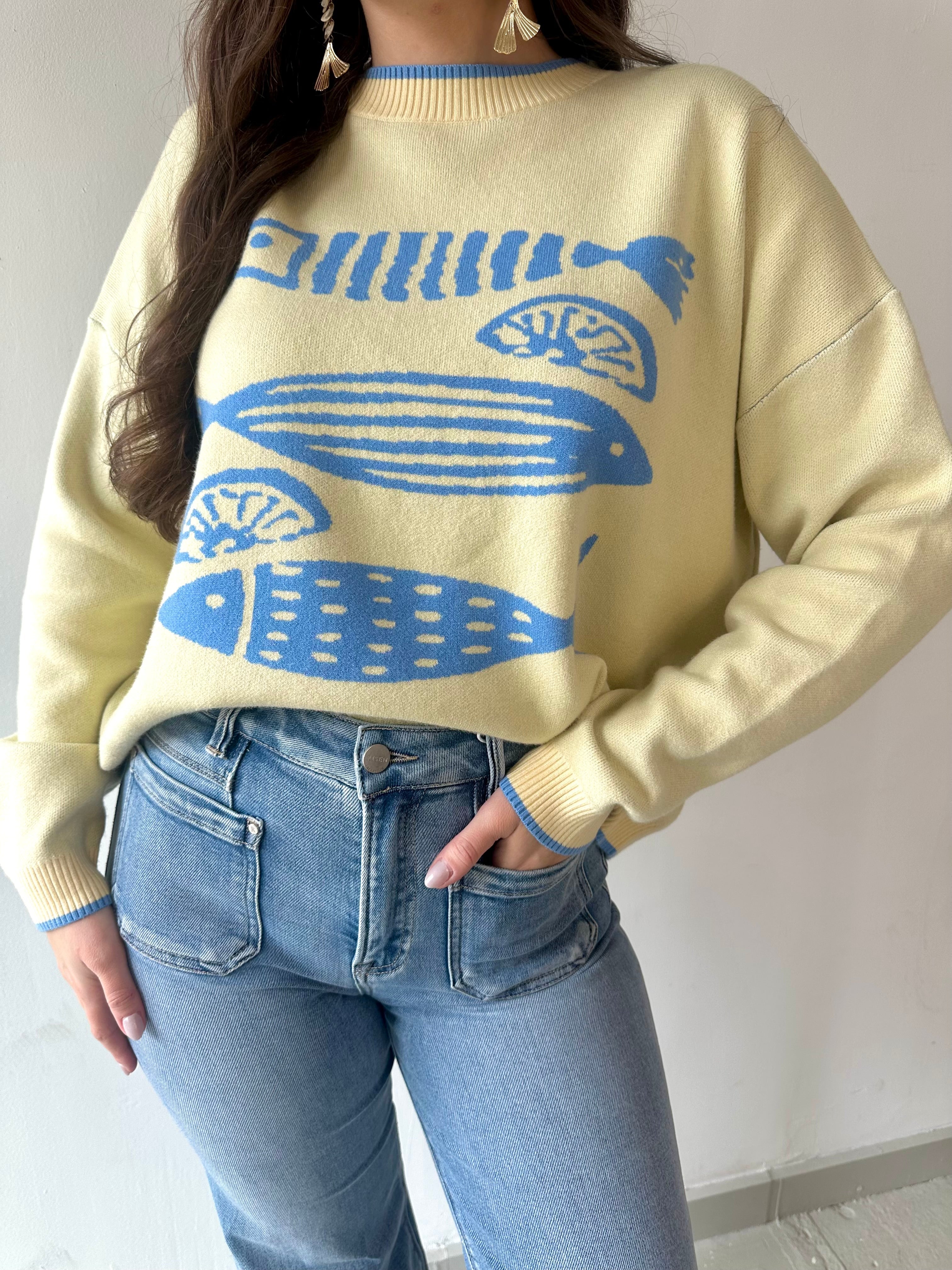 Fish & Lemon Knit Sweater