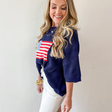 Flag Print Knit Sweater