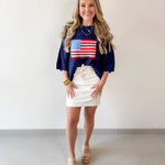 Flag Print Knit Sweater