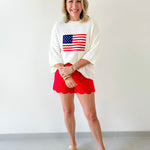 Flag Print Knit Sweater