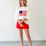 Flag Print Knit Sweater