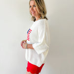 Flag Print Knit Sweater