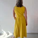 Flared Midi Dress - Golden Yellow