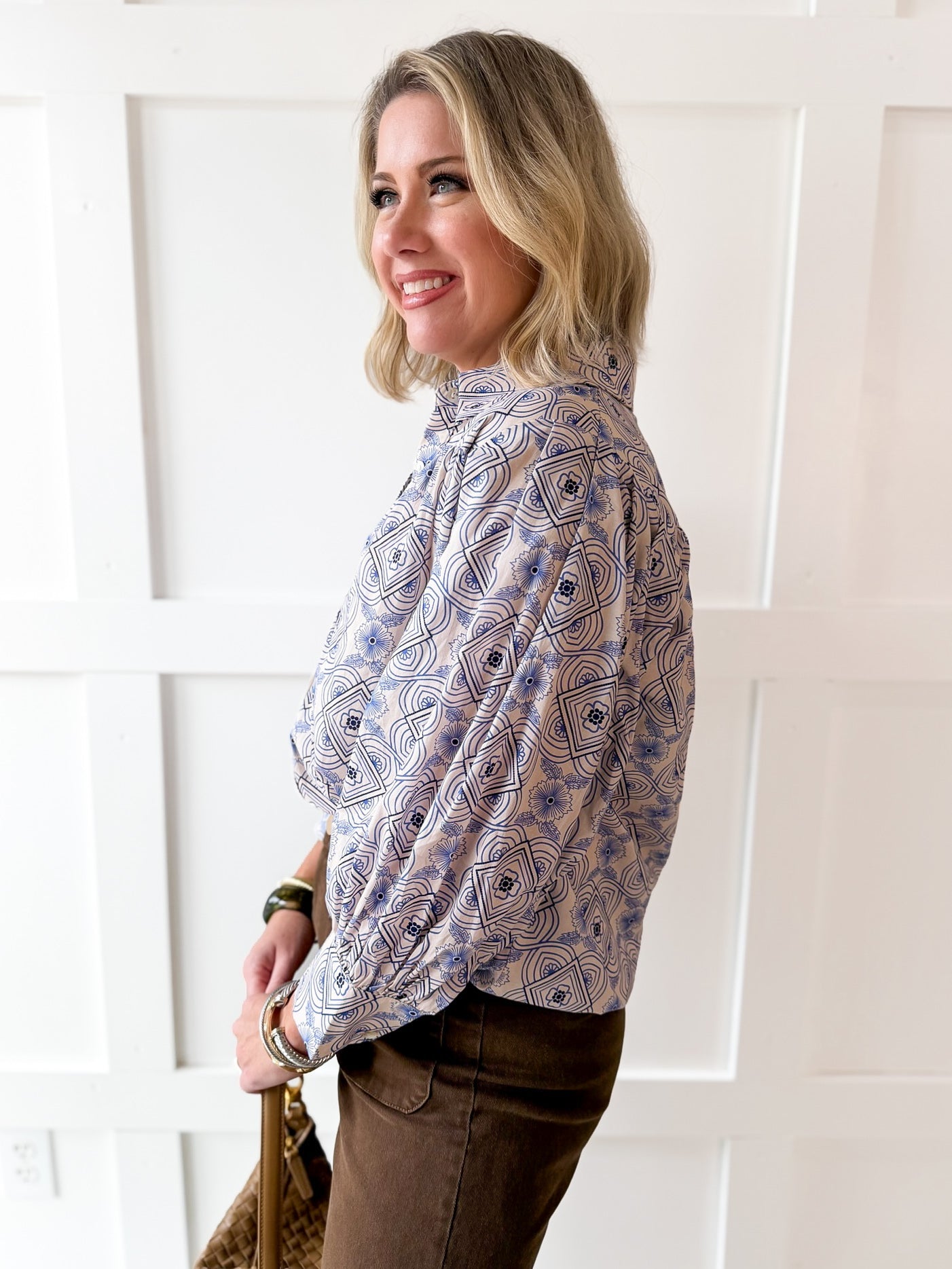 Floral Abstract Print Top