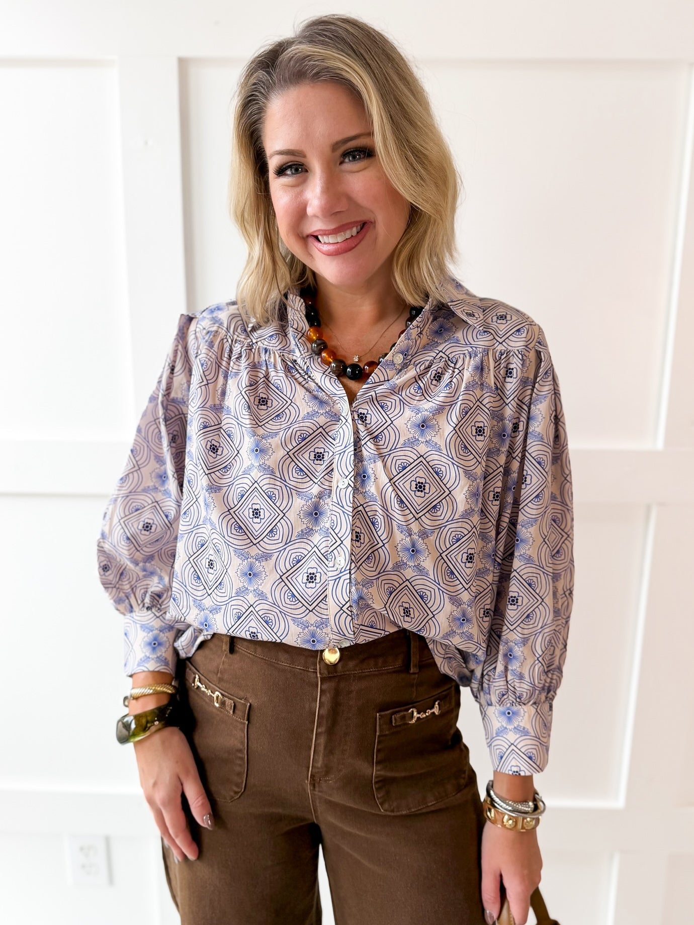 Floral Abstract Print Top