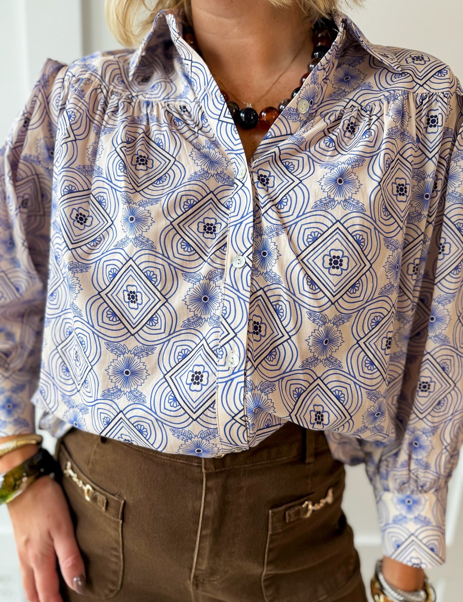 Floral Abstract Print Top