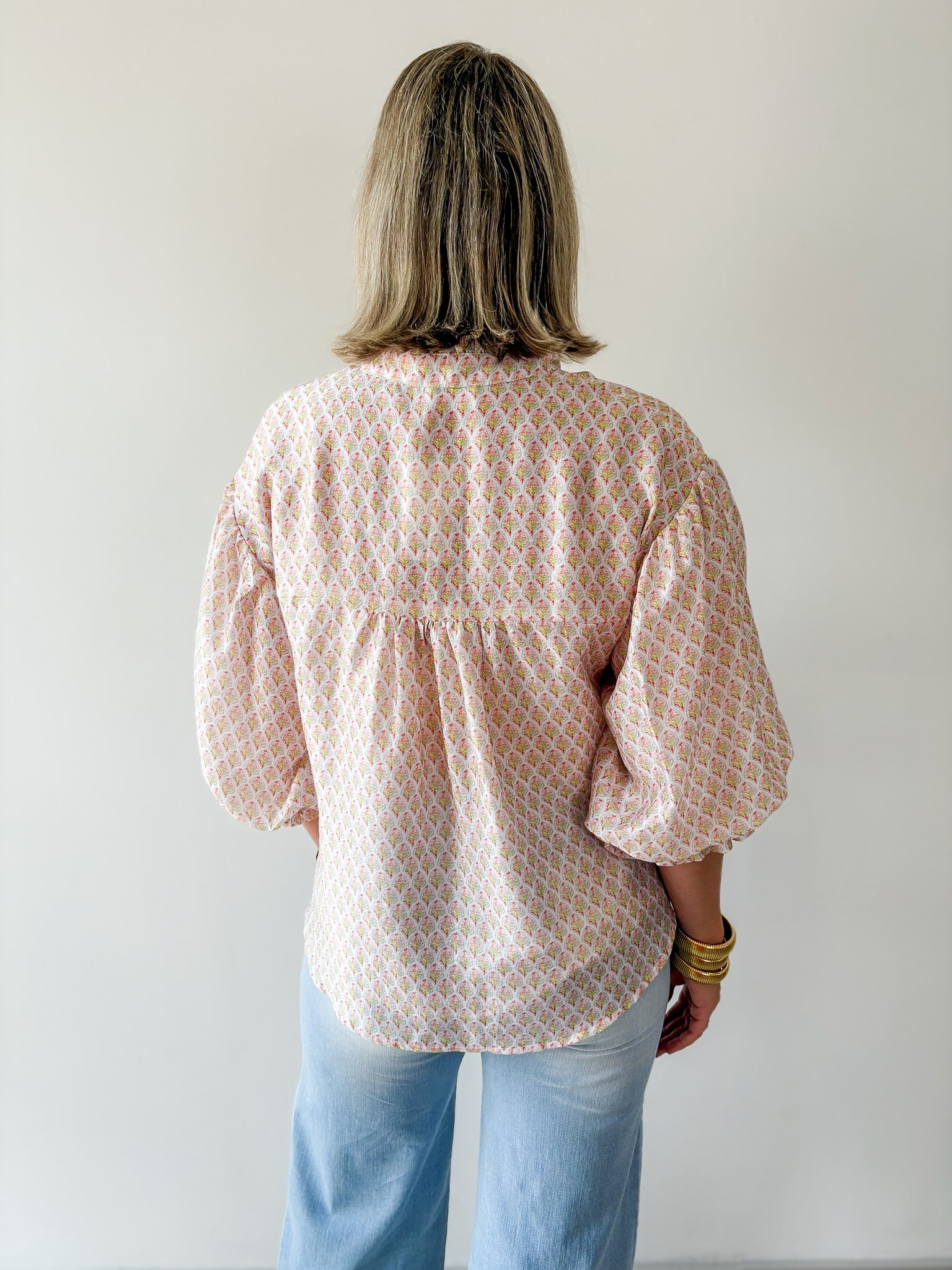 Floral Block Tencel Top