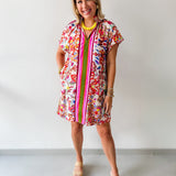 Floral & Cheetah Print Dress