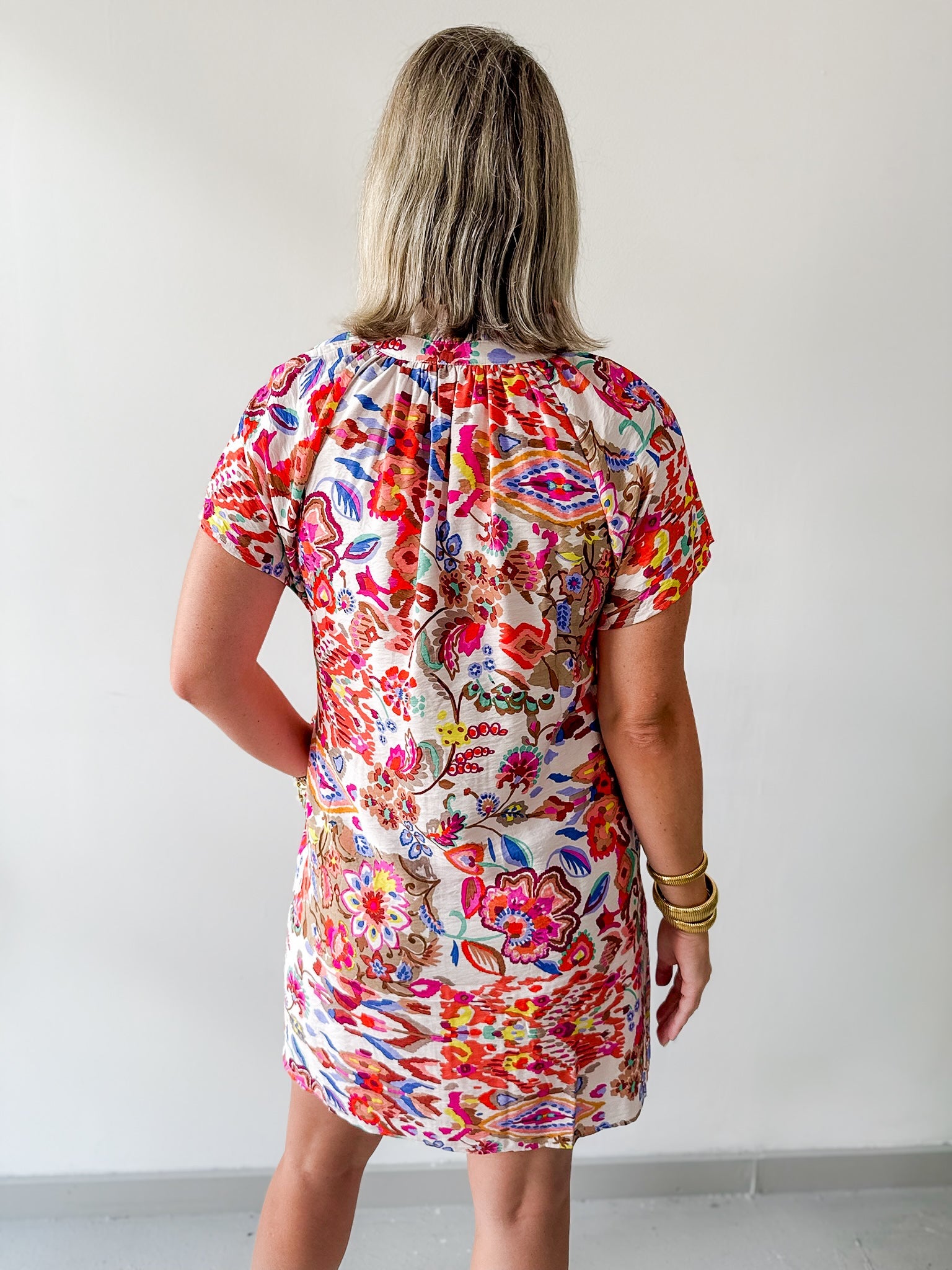 Floral & Cheetah Print Dress