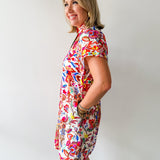 Floral & Cheetah Print Dress