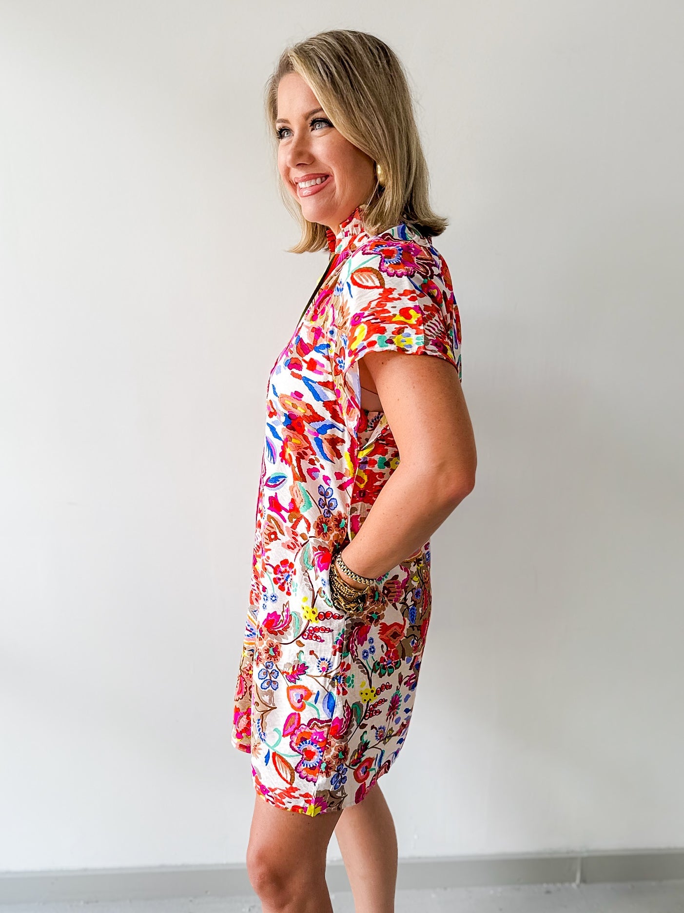 Floral & Cheetah Print Dress