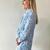 Floral Contrast Stripe Mini Dress