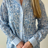 Floral Contrast Stripe Mini Dress