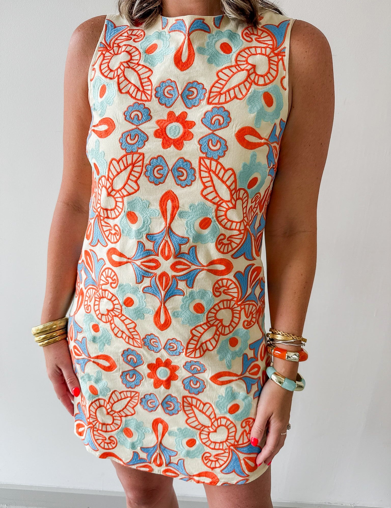 Floral Embroidered Dress