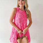 Floral Eyelet Bow Dress