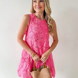 Floral Eyelet Bow Dress