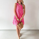 Floral Eyelet Bow Dress