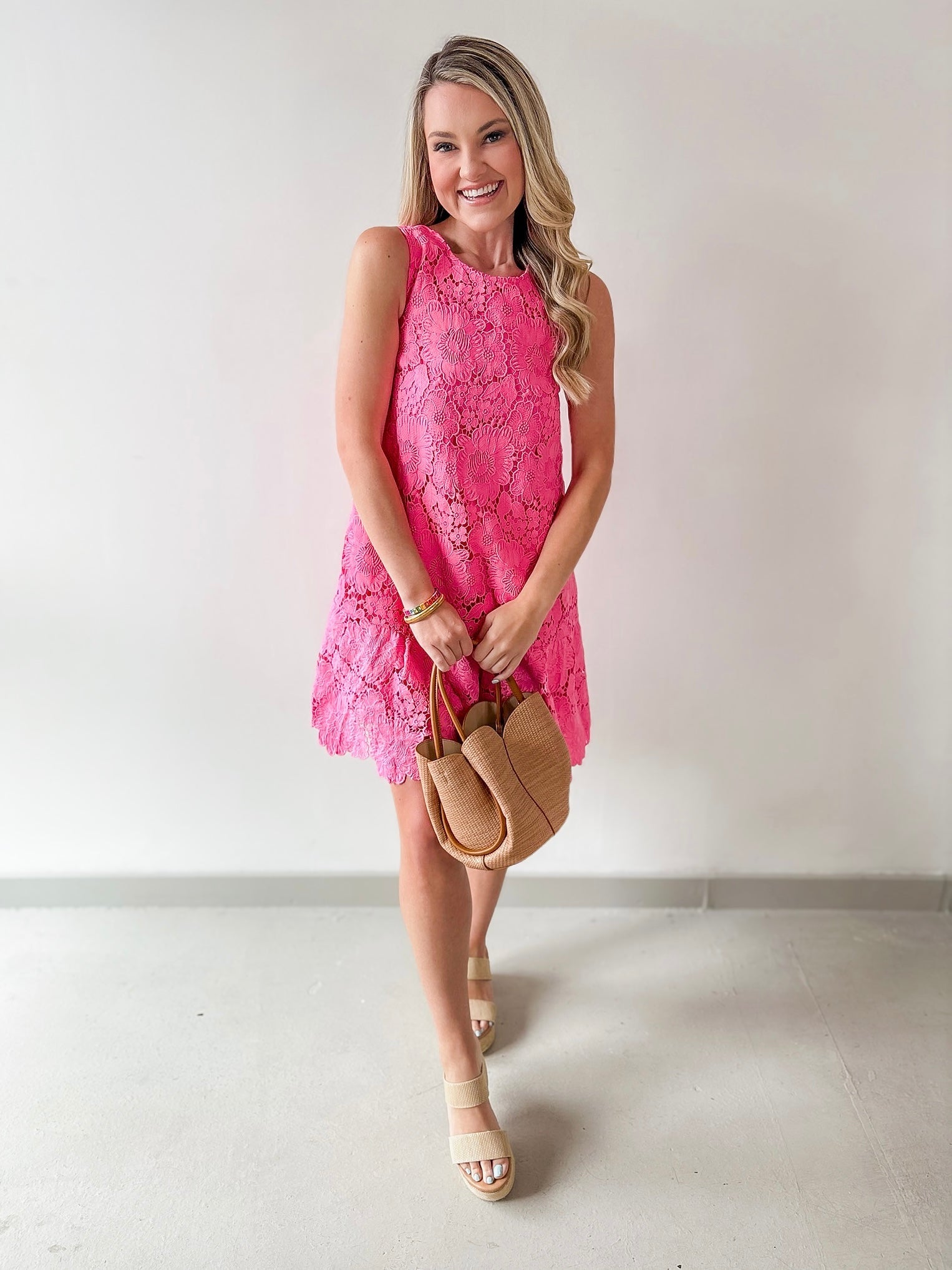 Floral Eyelet Bow Dress