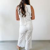 Floral Eyelet Lace top & Pant Set