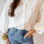 Floral Eyelet Laced Top