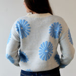 Floral Flocked Sweater