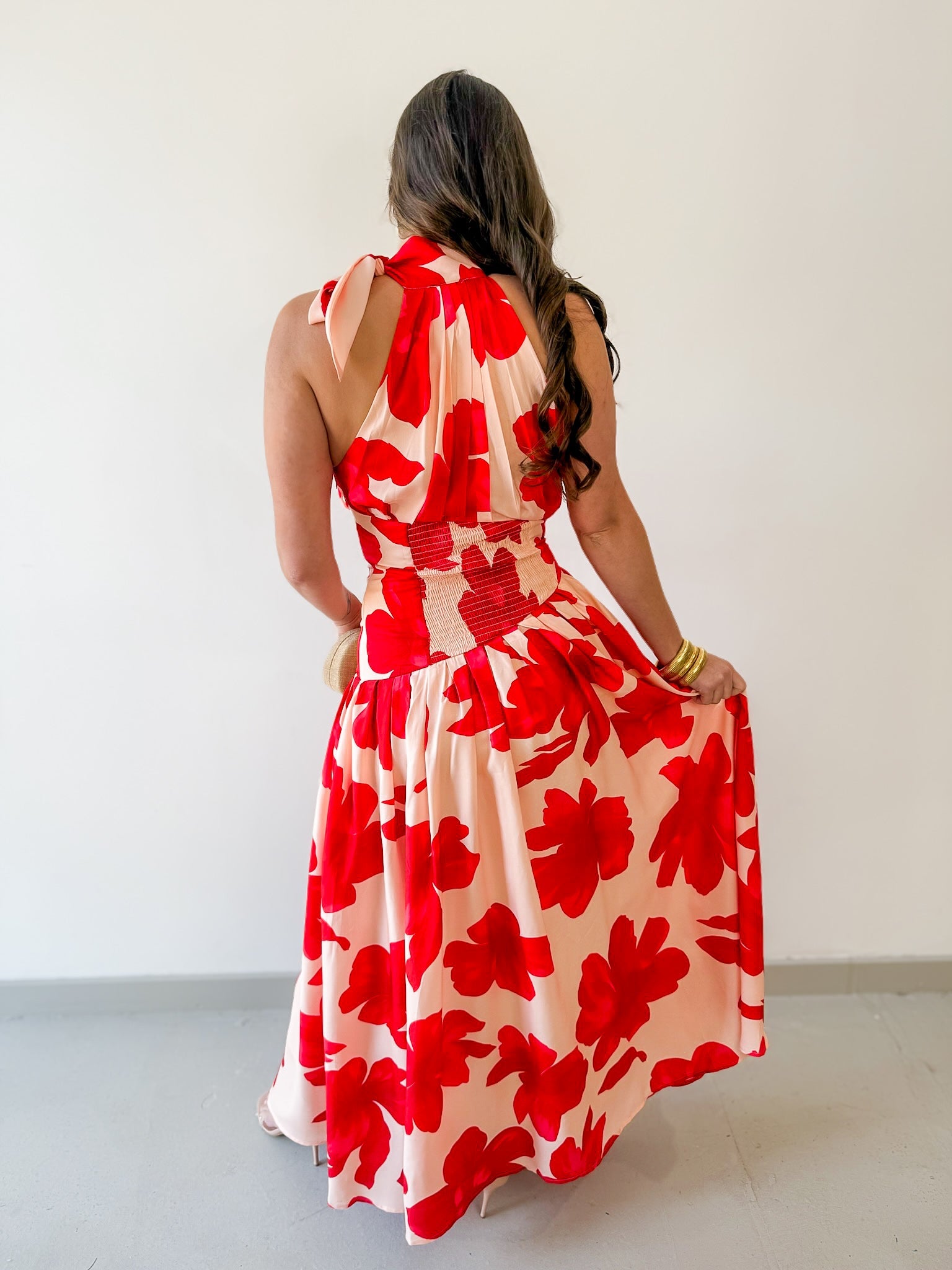 Floral Halter Maxi Dress