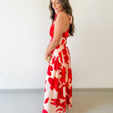 Floral Halter Maxi Dress