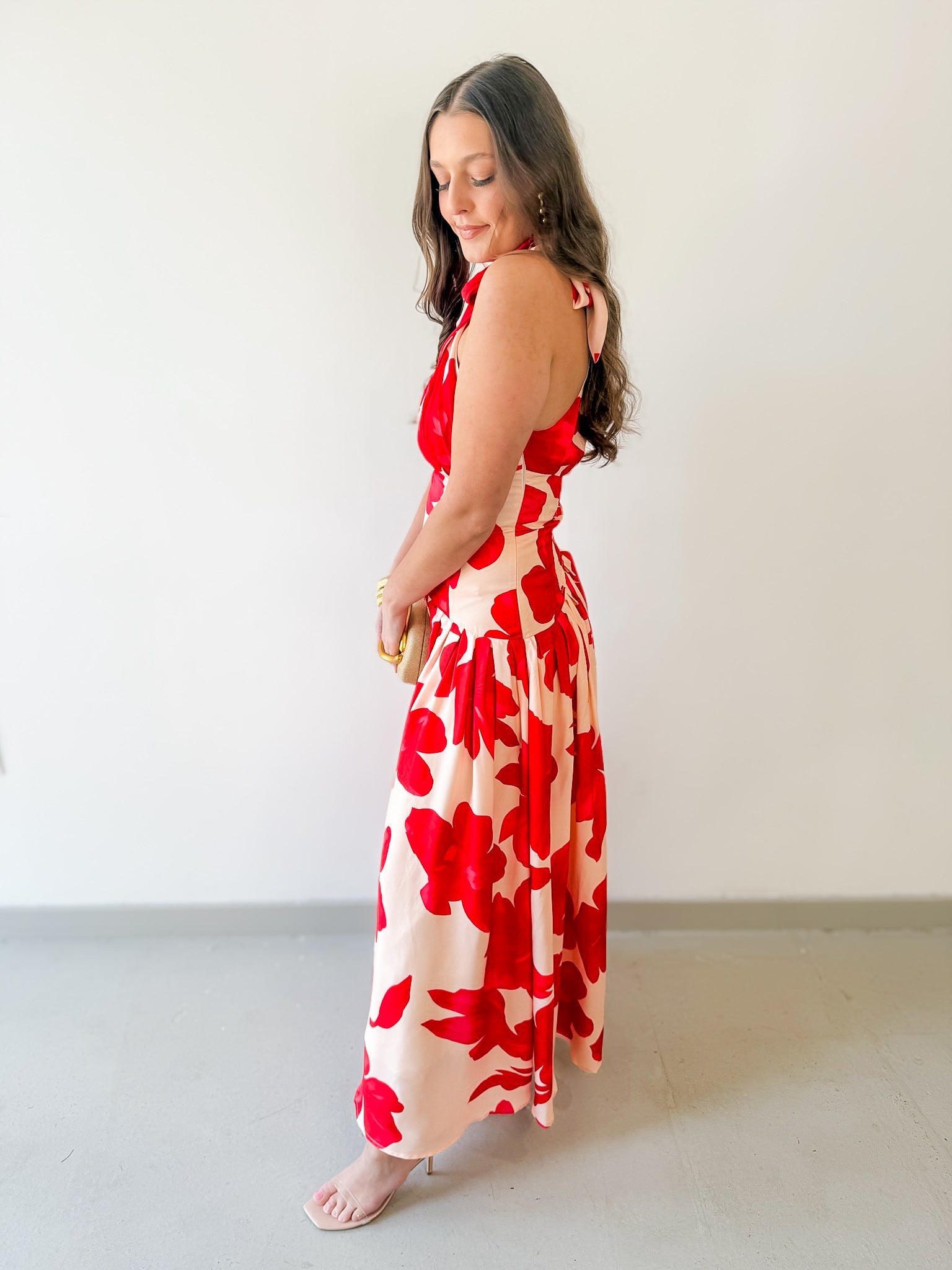 Floral Halter Maxi Dress