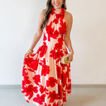 Floral Halter Maxi Dress