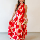 Floral Halter Maxi Dress