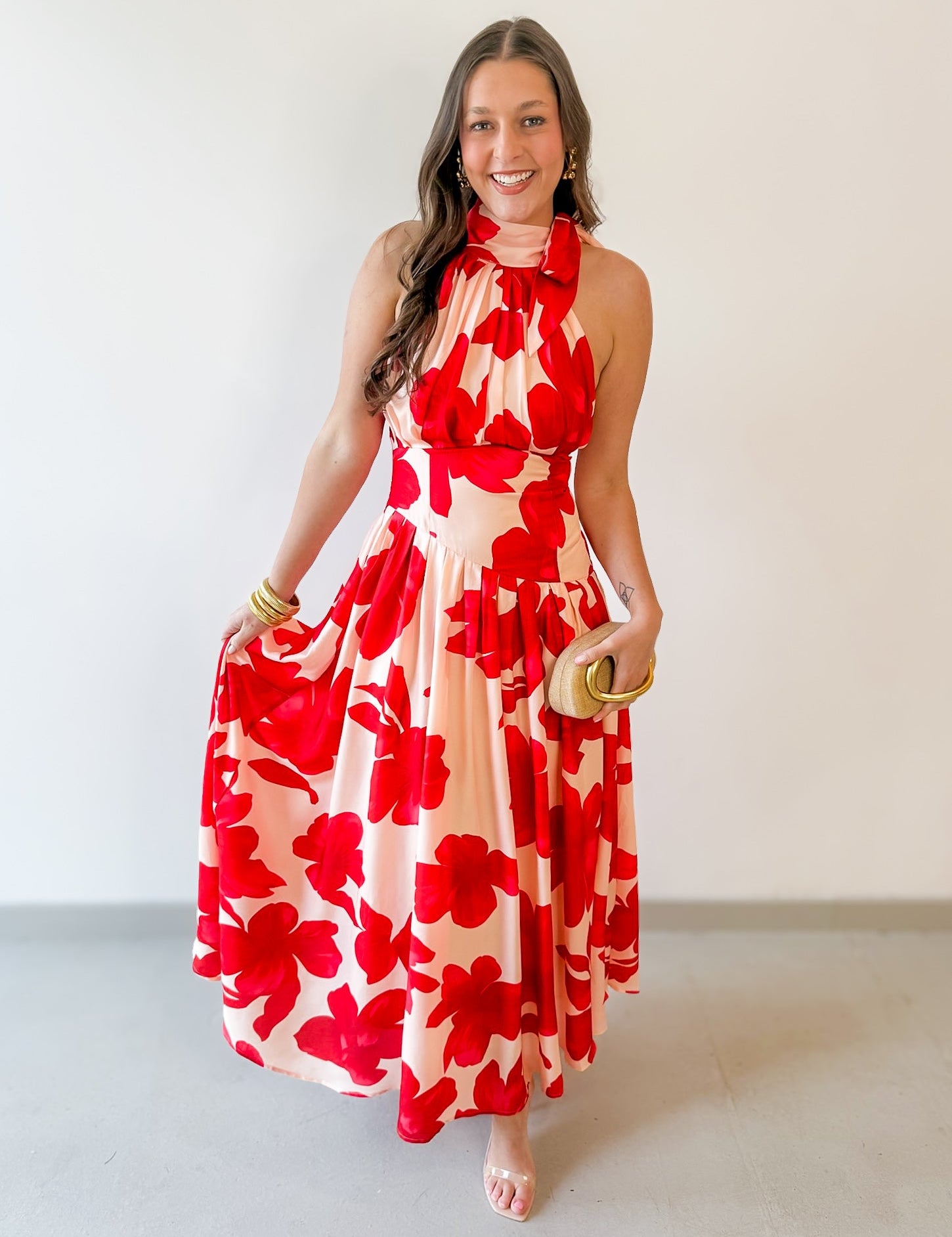 Floral Halter Maxi Dress