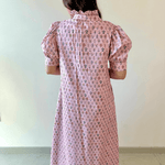 Floral High Ruffled Mock neck Dress