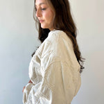 Floral Jacquard Zip Jacket