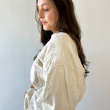 Floral Jacquard Zip Jacket