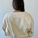 Floral Jacquard Zip Jacket