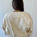 Floral Jacquard Zip Jacket