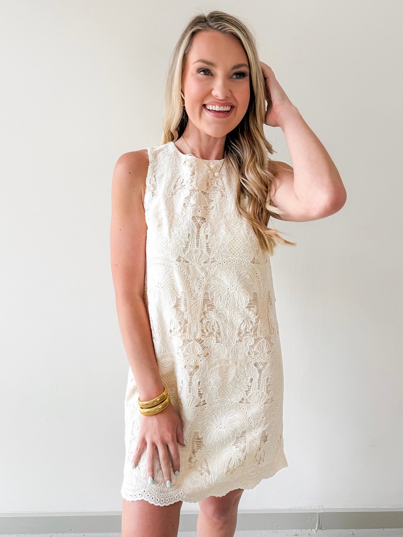 Floral Lace Shift Dress
