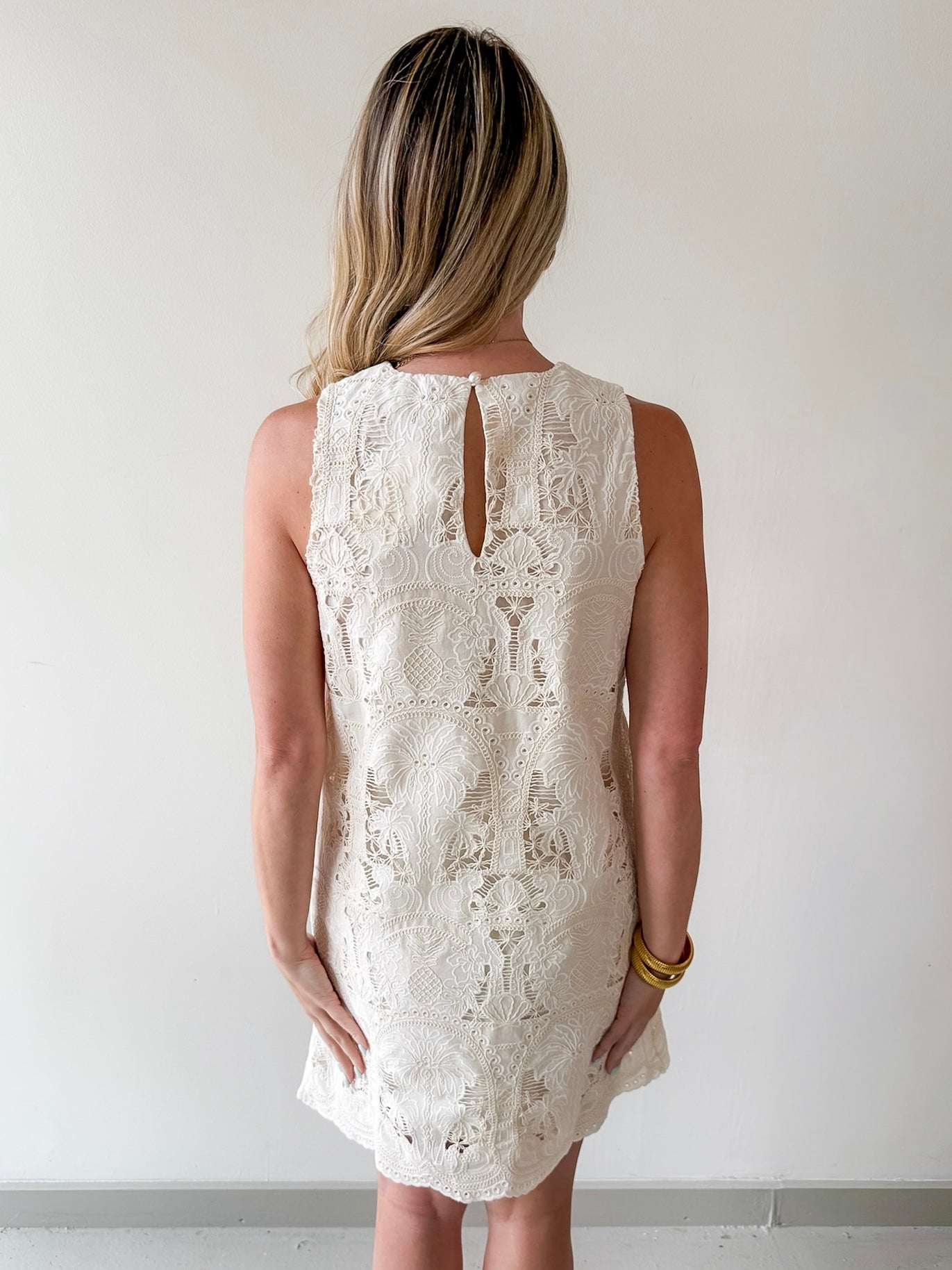 Floral Lace Shift Dress