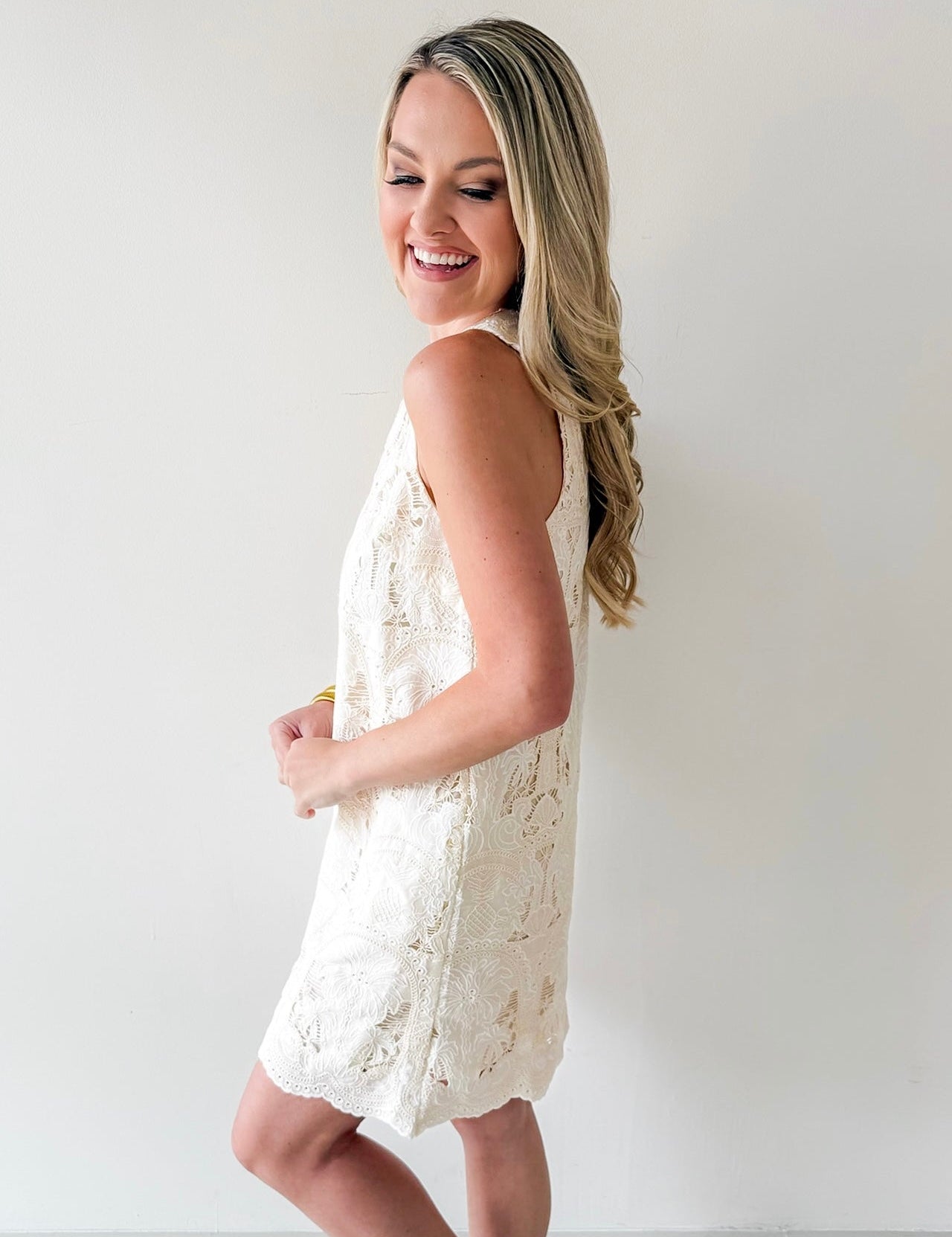 Floral Lace Shift Dress