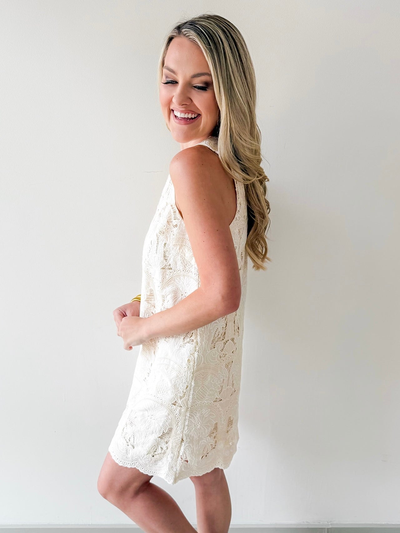 Floral Lace Shift Dress