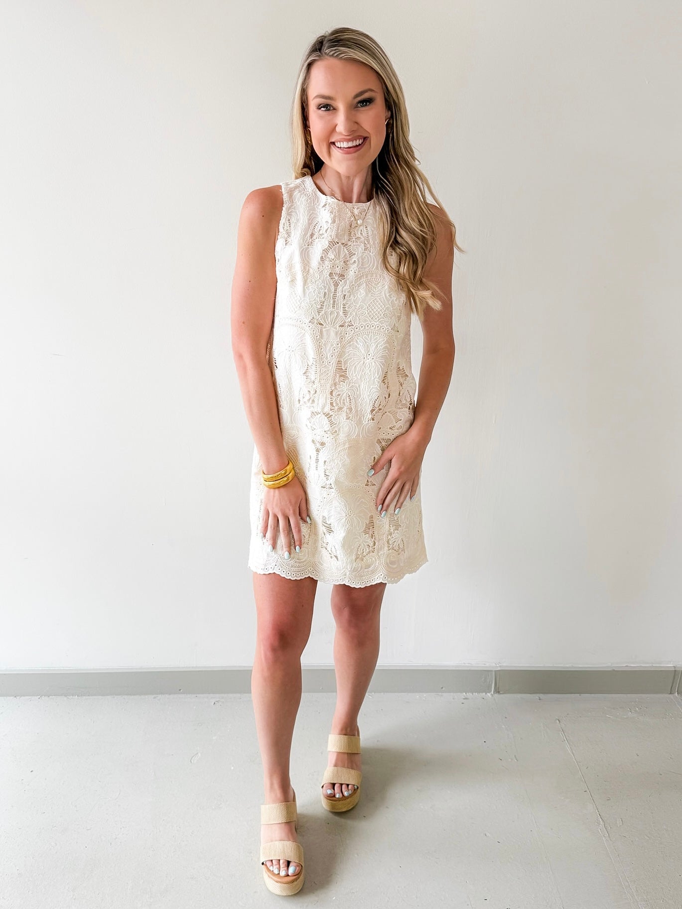 Floral Lace Shift Dress