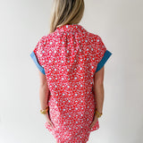 Floral Pattern Button Down Dress