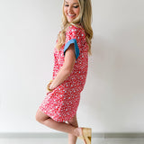 Floral Pattern Button Down Dress